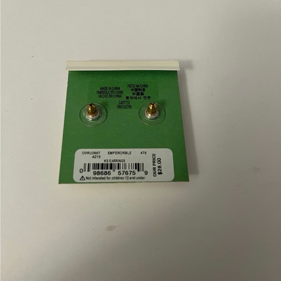 Kate Spade Navy Blue Emperorble Stud Earrings - Picture 2 of 2